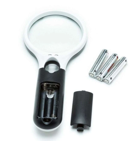 Hand Held LED 3x and 45x Magnifying Glass with LED Lights